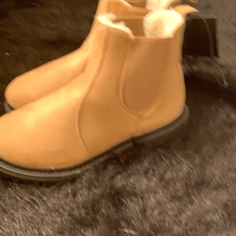 Brown suede boots